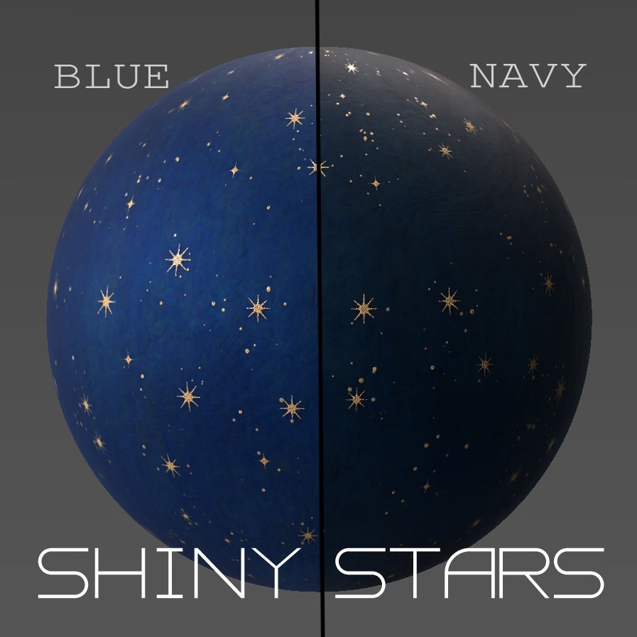 【VRChat】星柄壁紙マテリアルテクスチャ4種セット