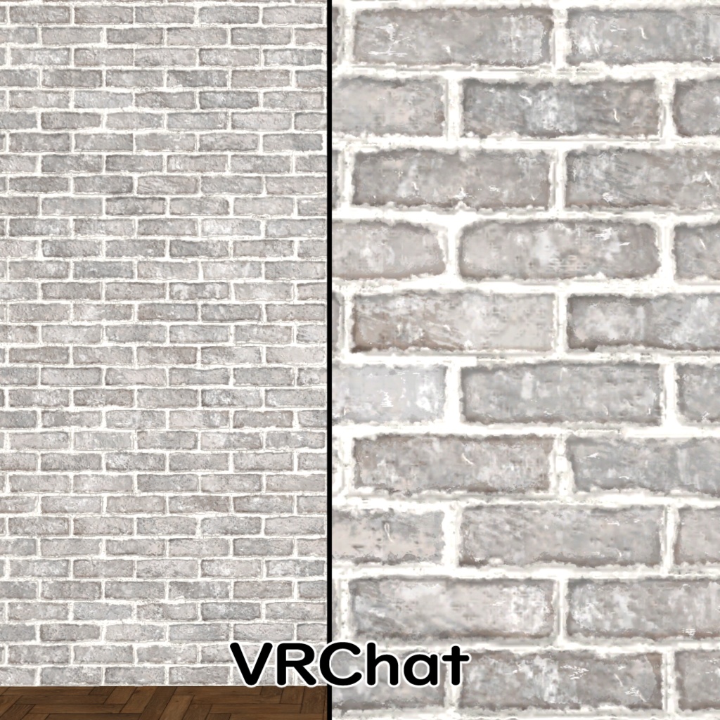【VRChat】素朴なレンガマテリアルテクスチャ5種セット