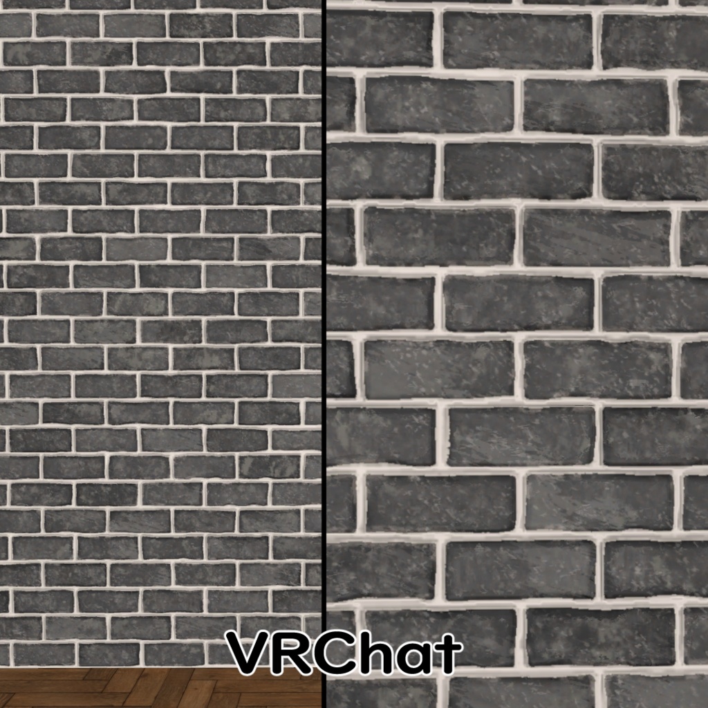 【VRChat】素朴なレンガマテリアルテクスチャ5種セット