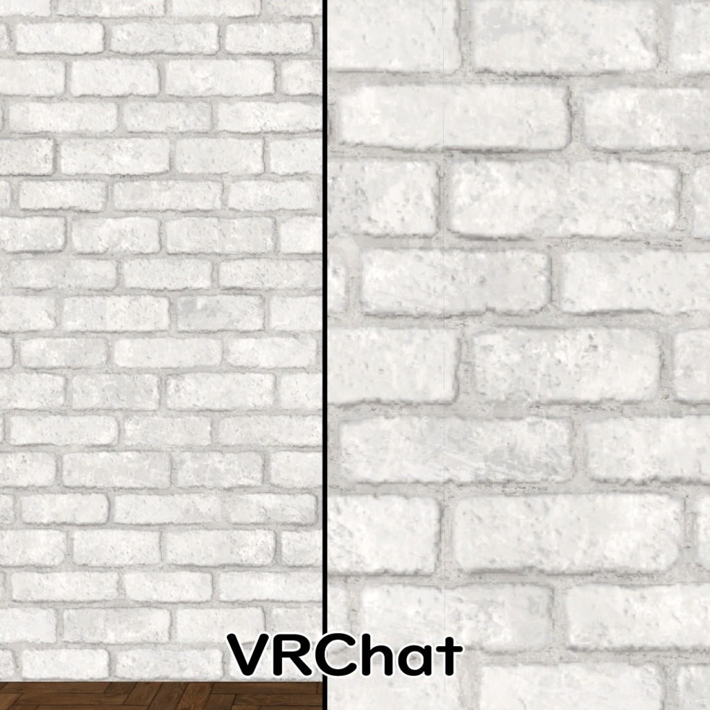 【VRChat】素朴なレンガマテリアルテクスチャ5種セット