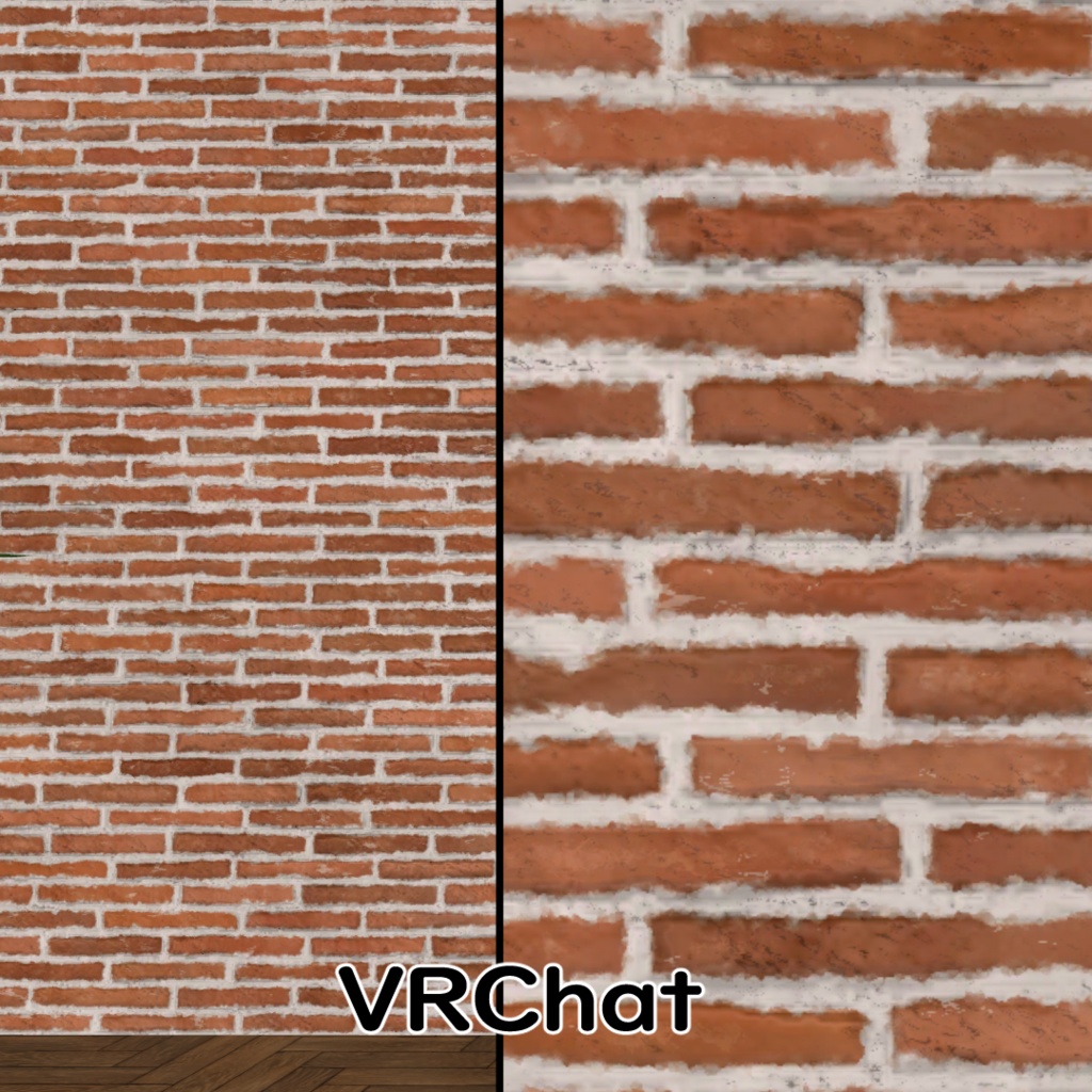【VRChat】素朴なレンガマテリアルテクスチャ5種セット
