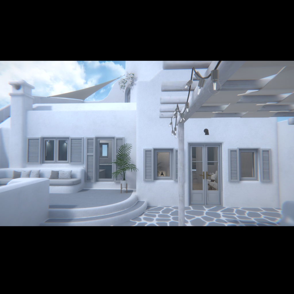 【VRChat】サントリーニ風ヴィラワールド