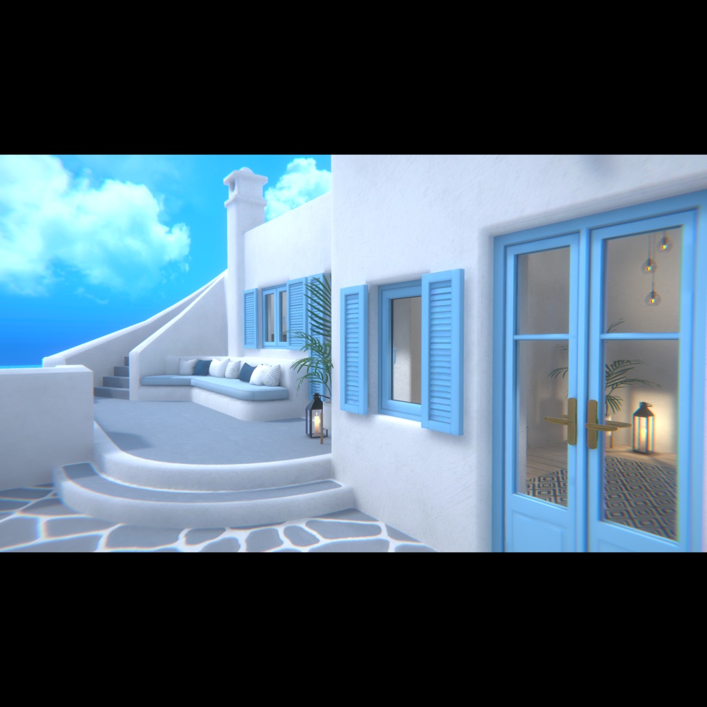 【VRChat】サントリーニ風ヴィラワールド