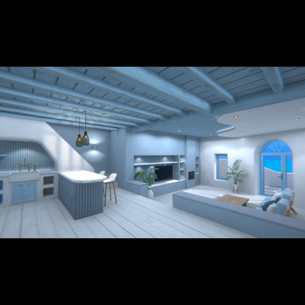 【VRChat】サントリーニ風ヴィラワールド