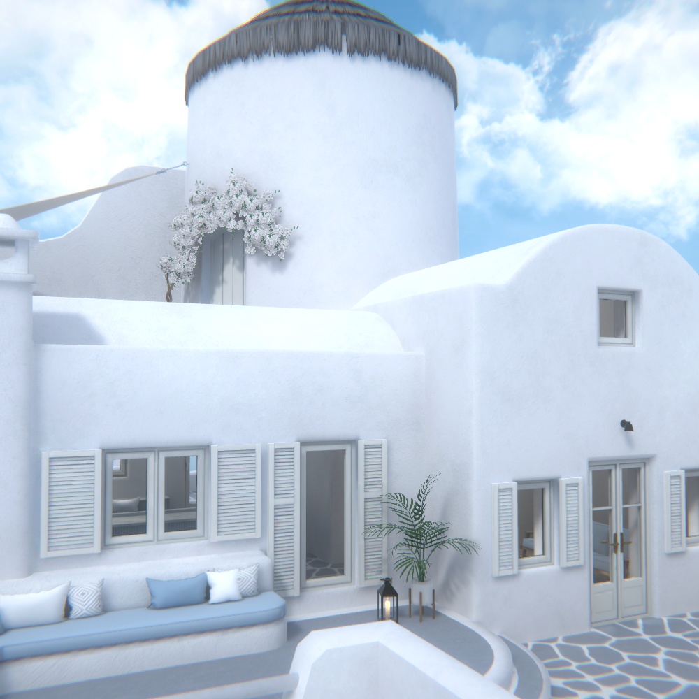 【VRChat】サントリーニ風ヴィラワールド