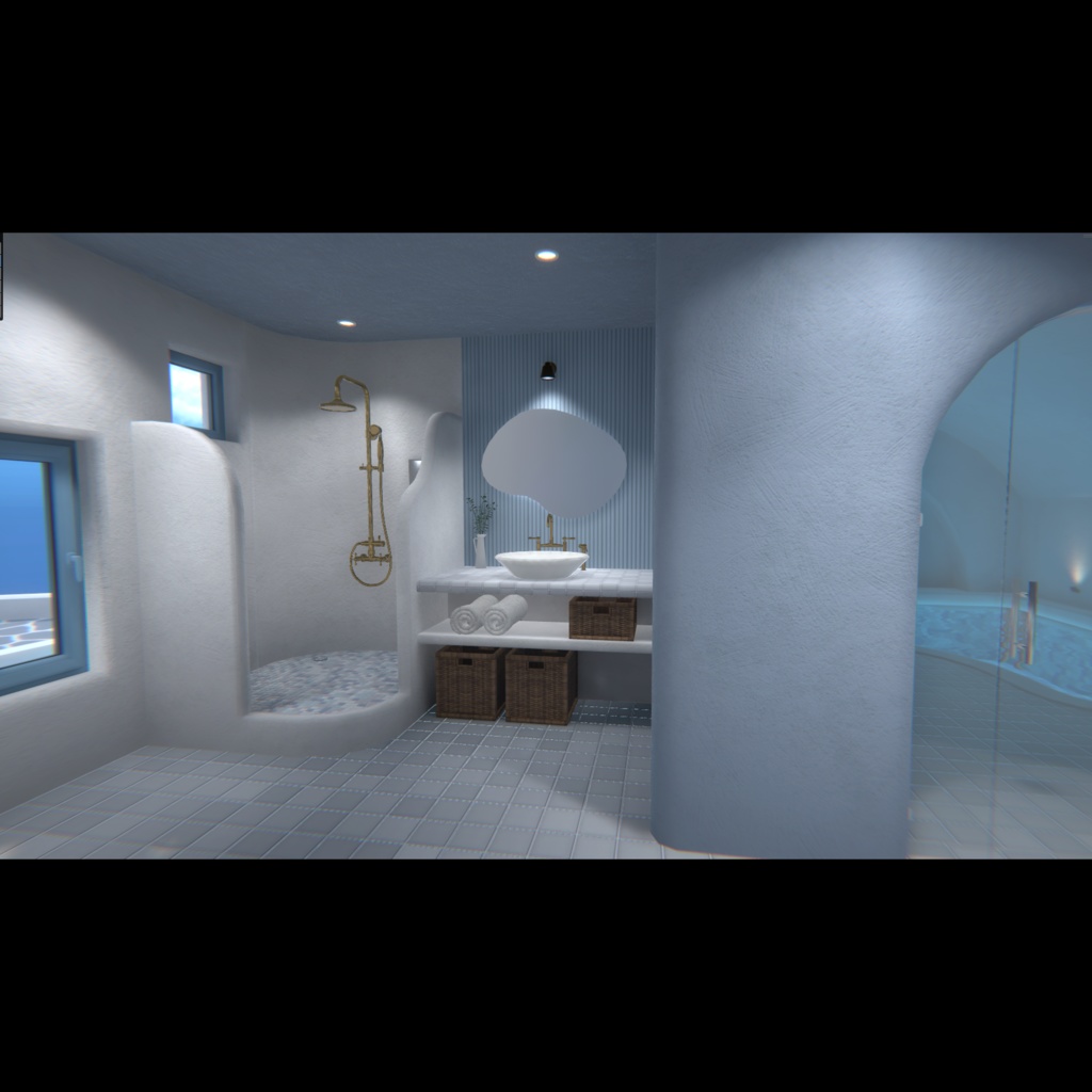 【VRChat】サントリーニ風ヴィラワールド