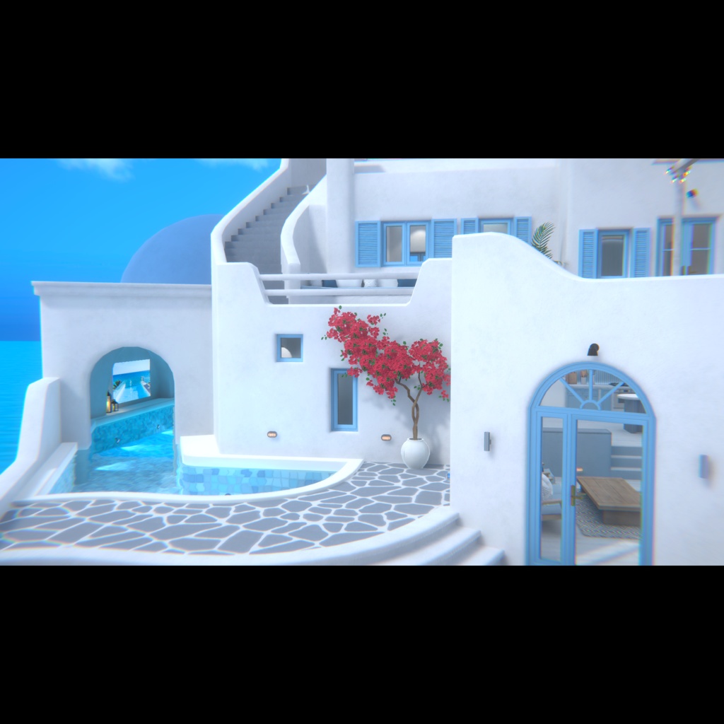 【VRChat】サントリーニ風ヴィラワールド
