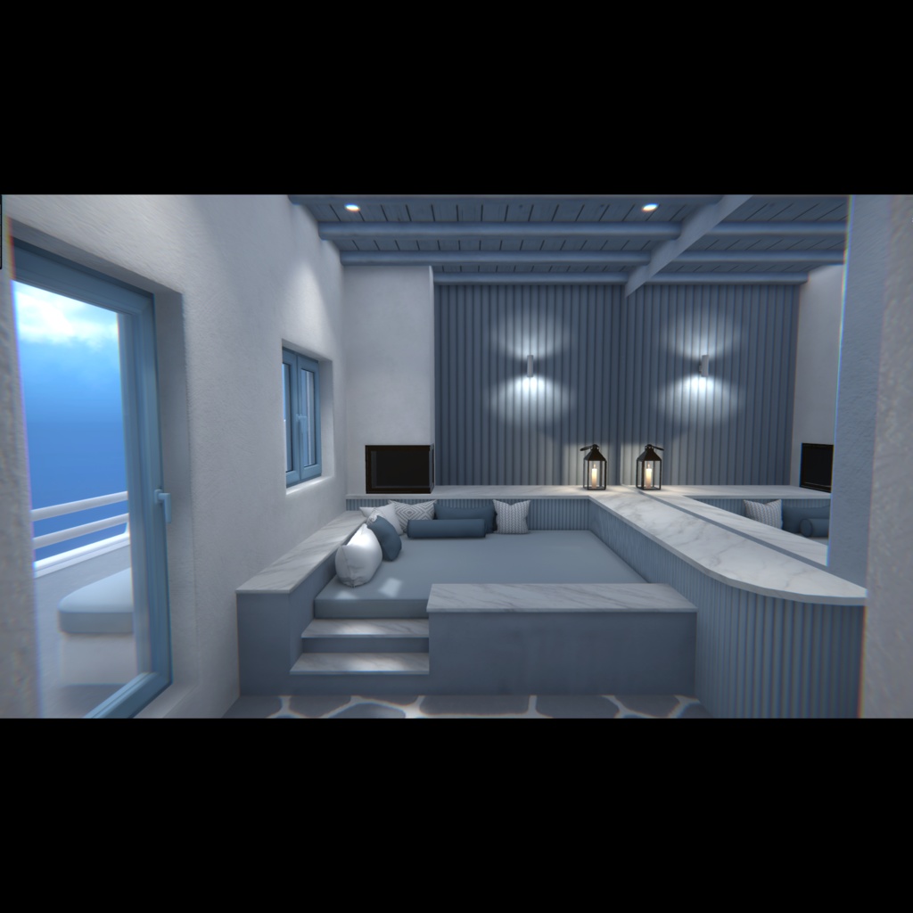 【VRChat】サントリーニ風ヴィラワールド