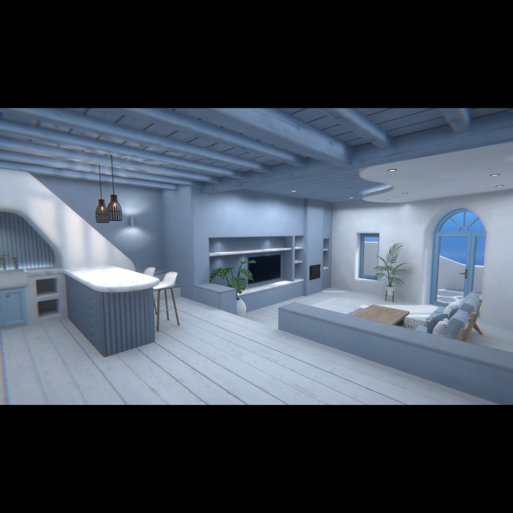 【VRChat】サントリーニ風ヴィラワールド