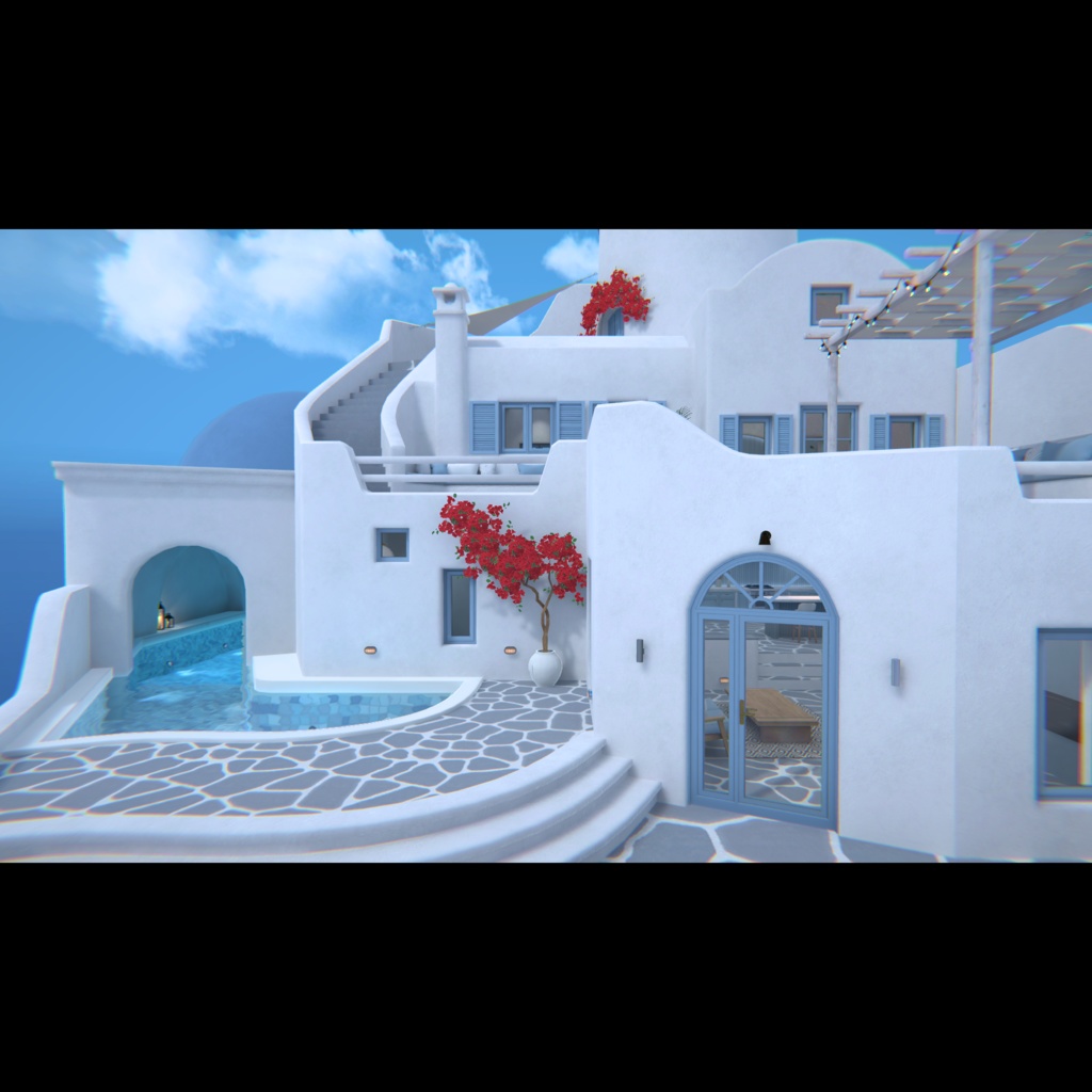 【VRChat】サントリーニ風ヴィラワールド