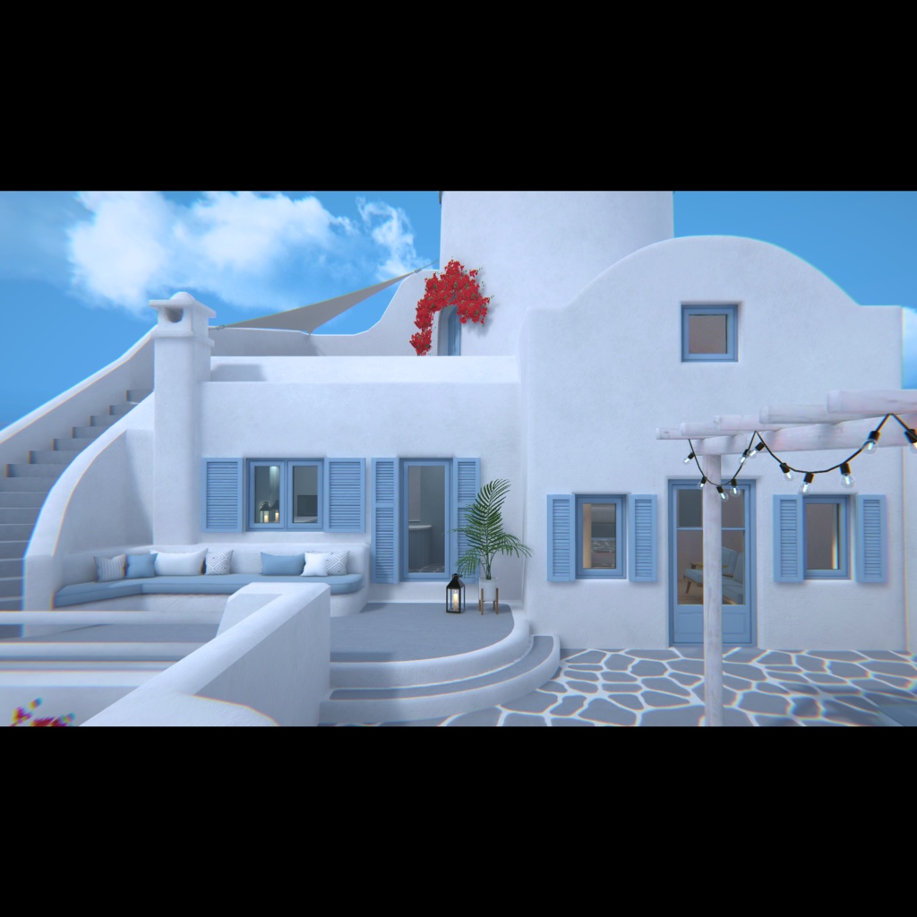 【VRChat】サントリーニ風ヴィラワールド