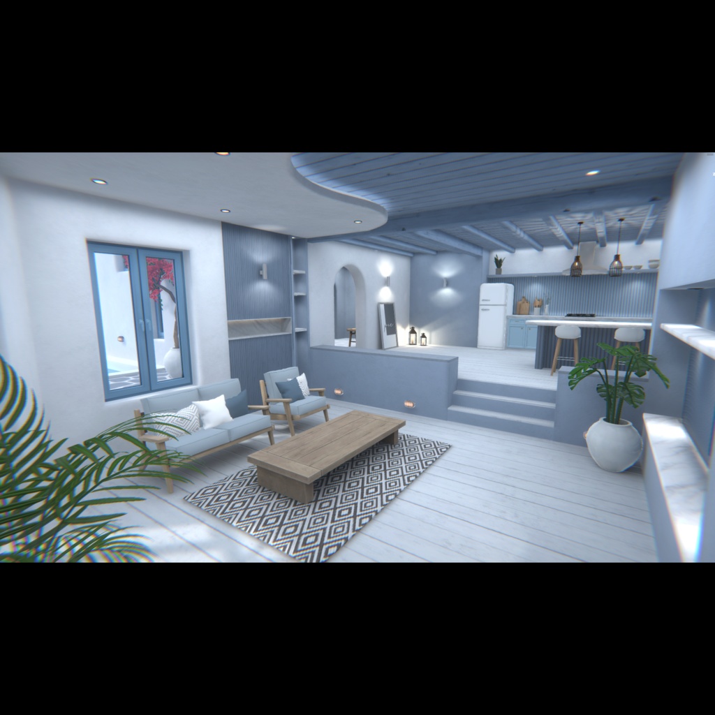 【VRChat】サントリーニ風ヴィラワールド