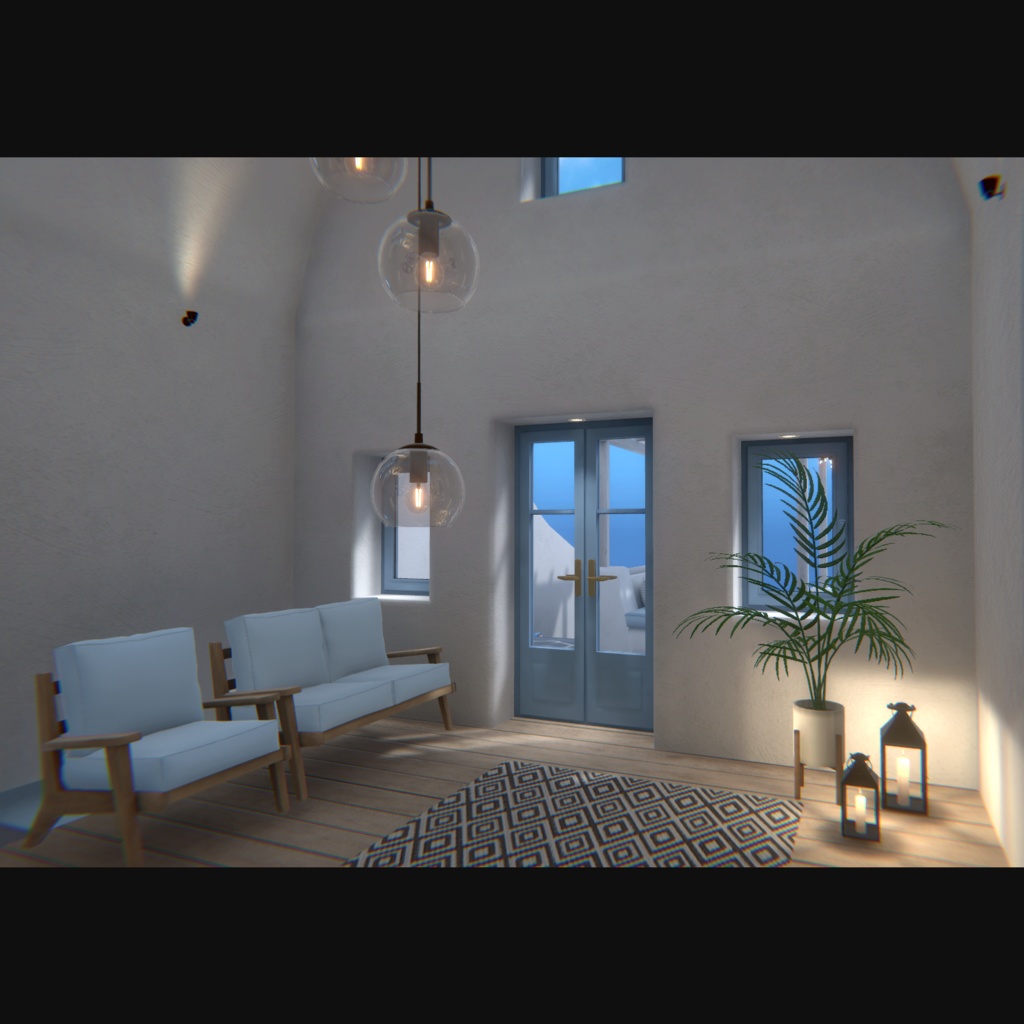 【VRChat】サントリーニ風ヴィラワールド