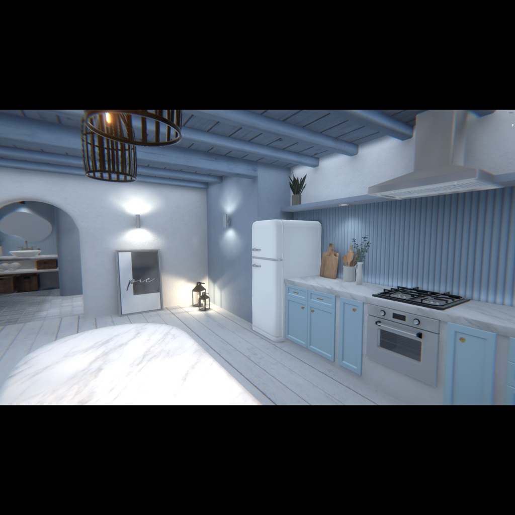 【VRChat】サントリーニ風ヴィラワールド