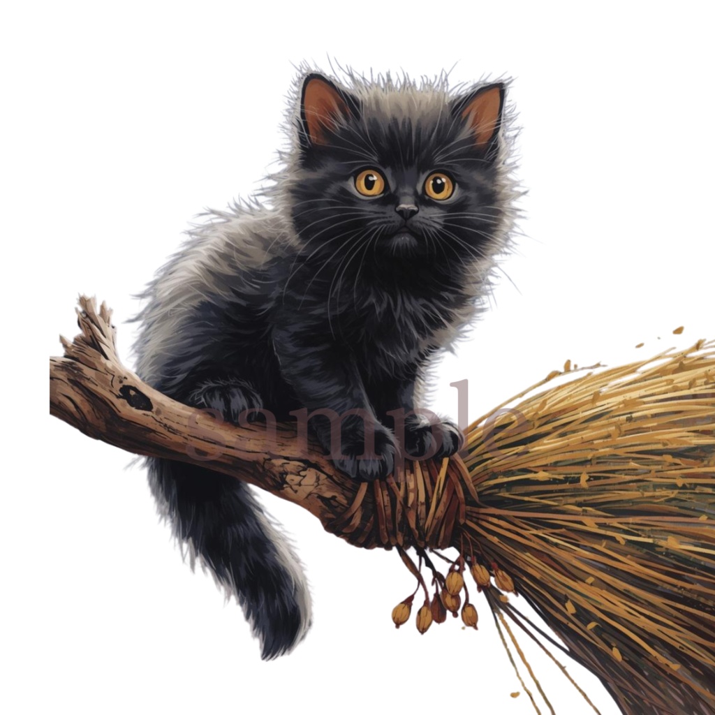 【商用OK】子猫のハロウィンクリップアート30枚セット|PNG透過素材