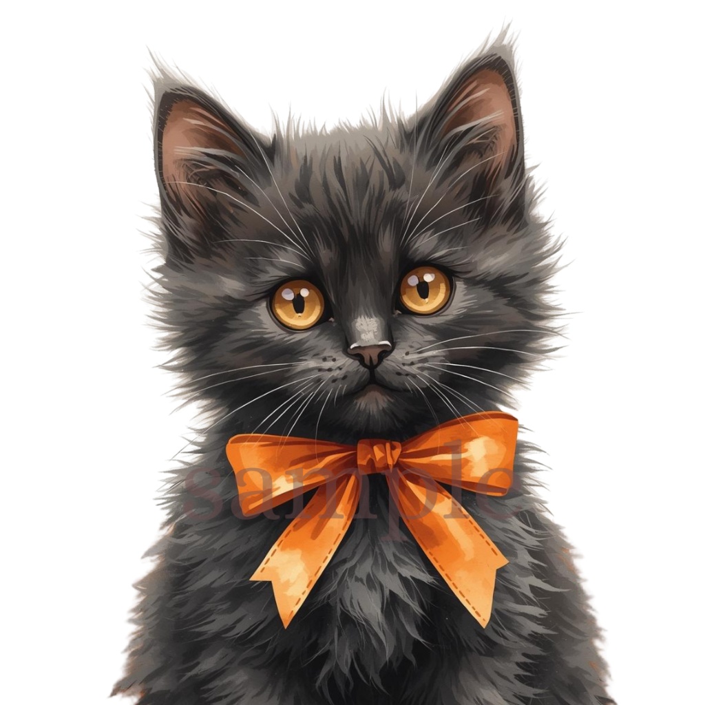 【商用OK】子猫のハロウィンクリップアート30枚セット|PNG透過素材