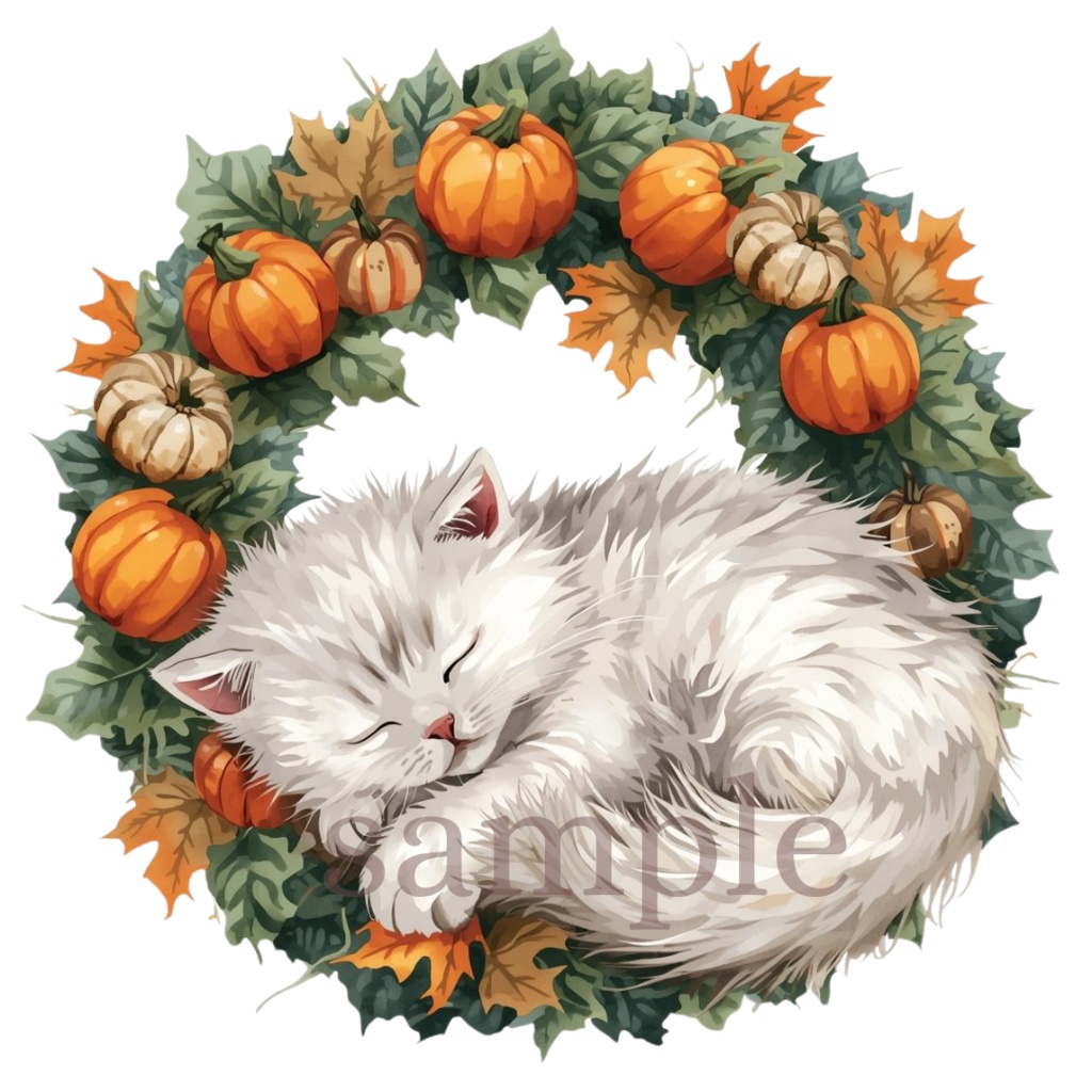 【商用OK】子猫のハロウィンクリップアート30枚セット|PNG透過素材