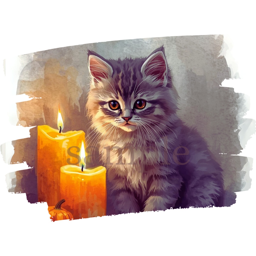 【商用OK】子猫のハロウィンクリップアート30枚セット|PNG透過素材