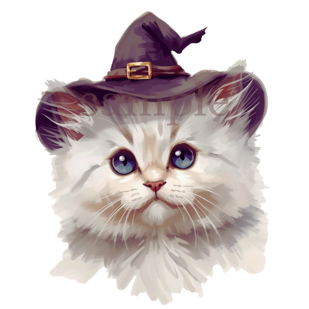 【商用OK】子猫のハロウィンクリップアート30枚セット|PNG透過素材