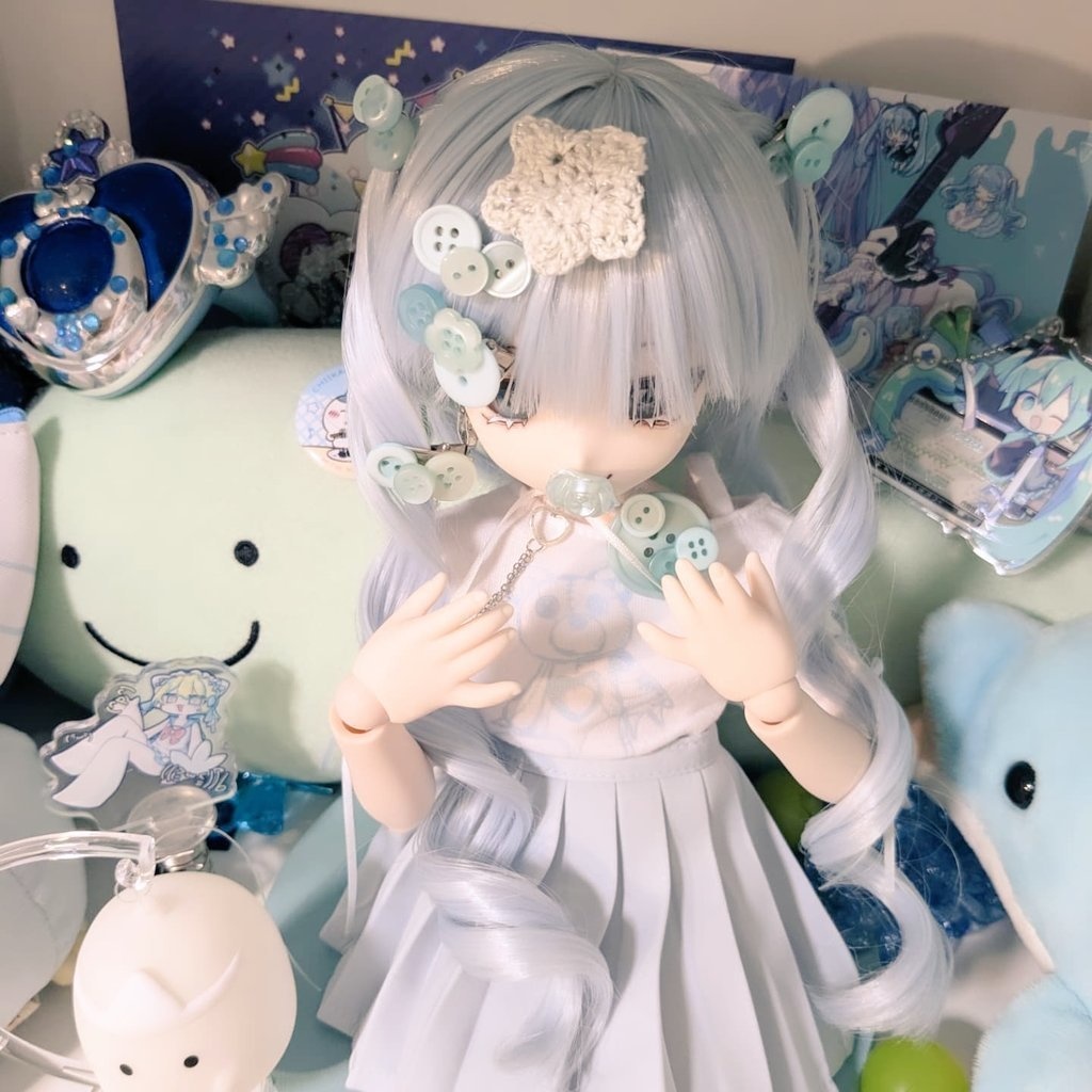 ◎ボタピン◎(水色)3つセット❢