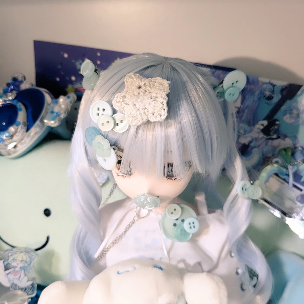 ◎ボタピン◎(水色)3つセット❢