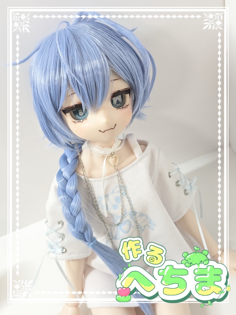 全方面セット 片方インテイク ウルフカット 三つ編みウィッグ M字前髪