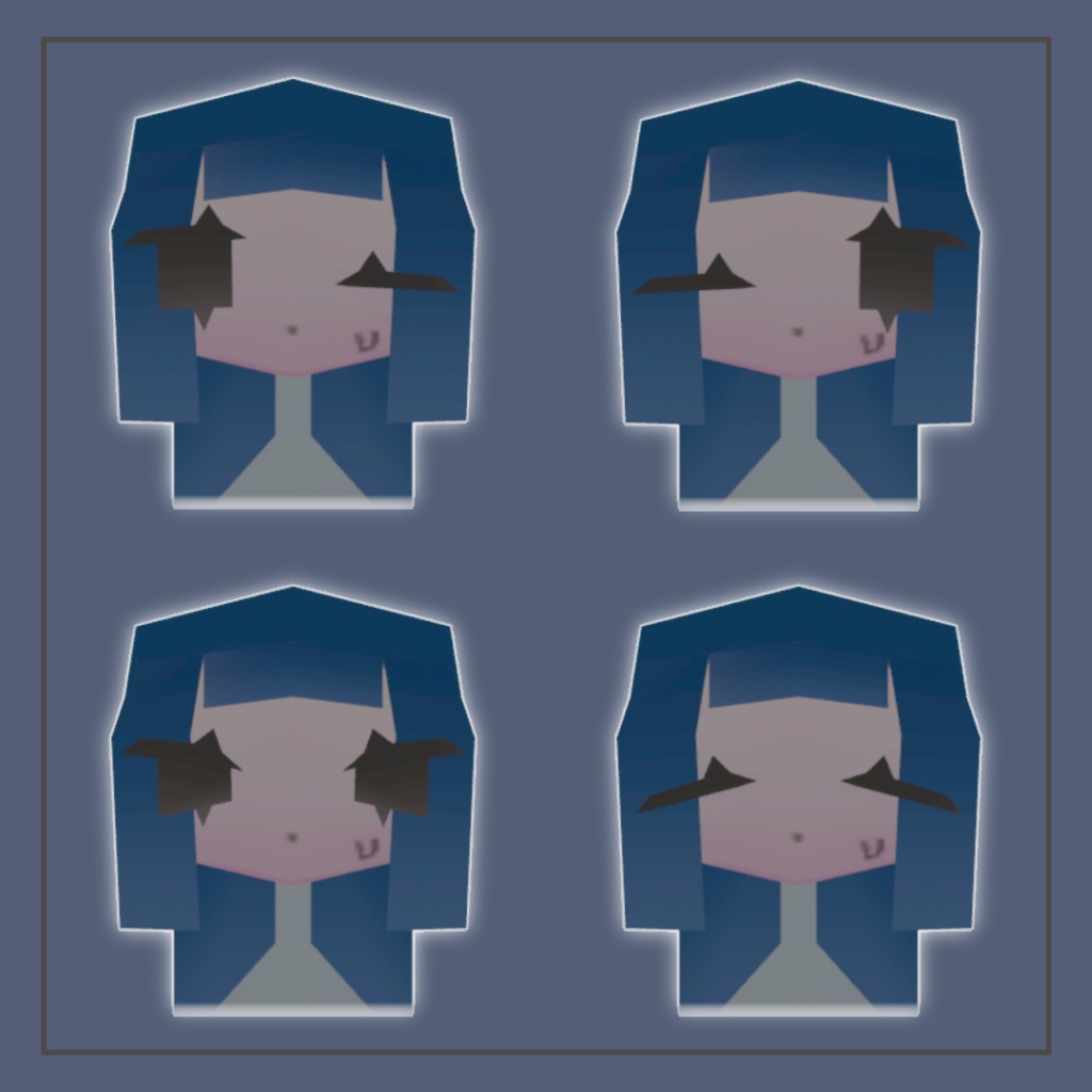 VRchat用ローポリアバター『プチヒシ / petit Hishi』