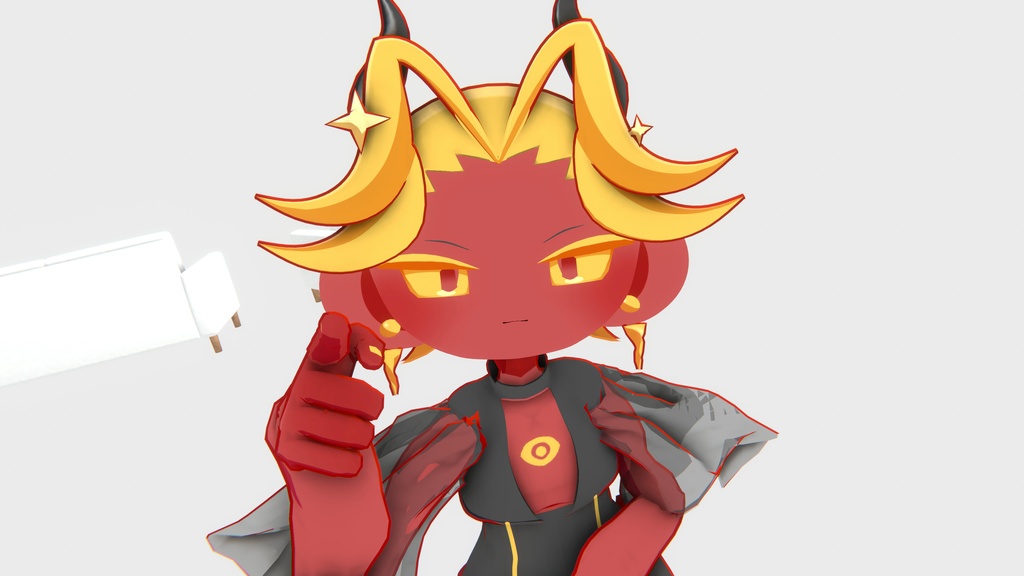 VRChat用3Dアバター『畏怖の赤』 #めろーるぼでぃ