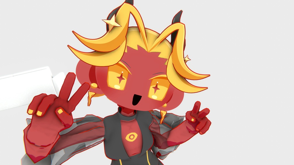 VRChat用3Dアバター『畏怖の赤』 #めろーるぼでぃ