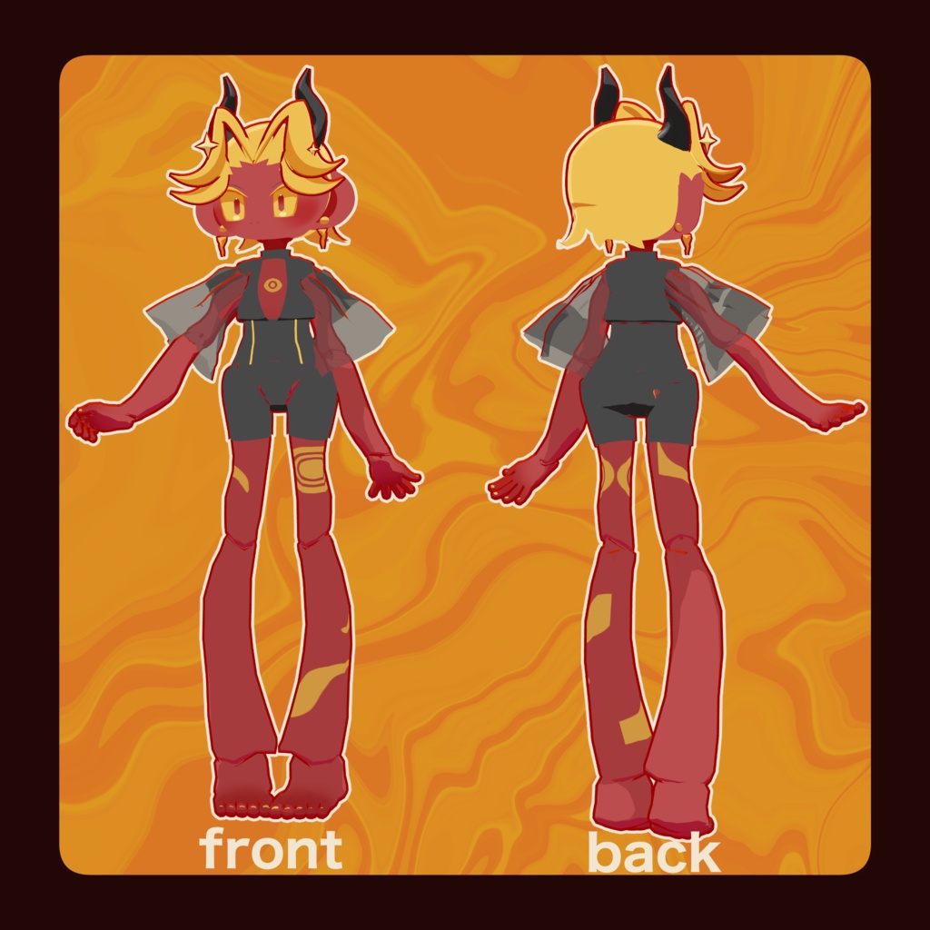 VRChat用3Dアバター『畏怖の赤』 #めろーるぼでぃ