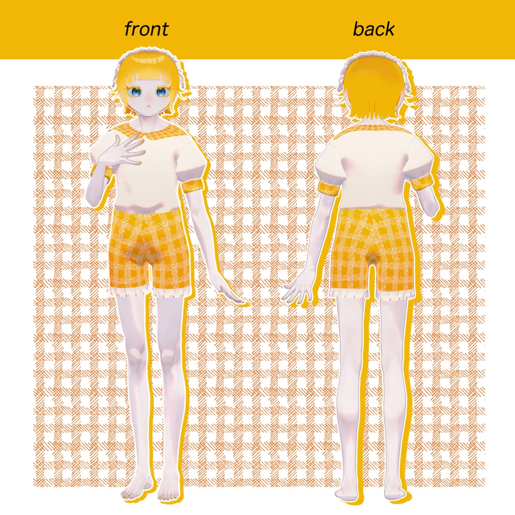 VRChat用3Dアバター『チェキニ・イエロー / checkiny•yellow』