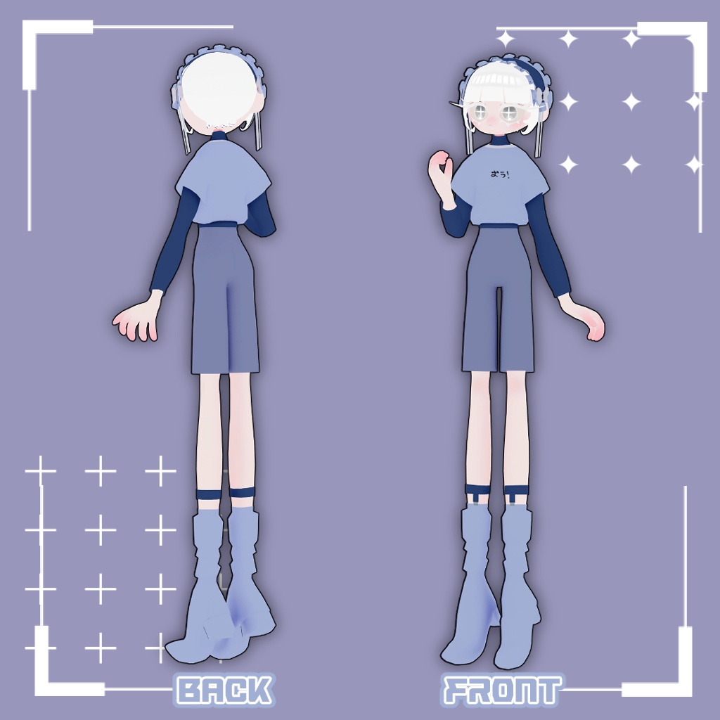 【無料】VRChat用3Dアバター『ヒーリー・ホワイティ/Herie・whitie』