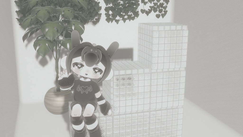 VRChat用3Dアバター『モノクリーヌ/monochrine』