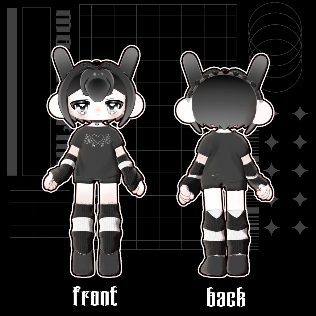 VRChat用3Dアバター『モノクリーヌ/monochrine』