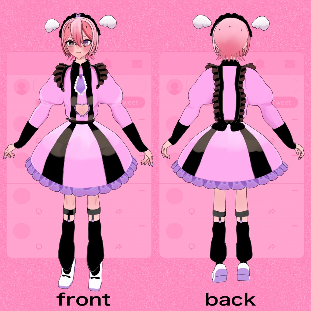 【無料版あり】VRChat用3Dアバター『ゴシカル・メイディー/明堂子子』