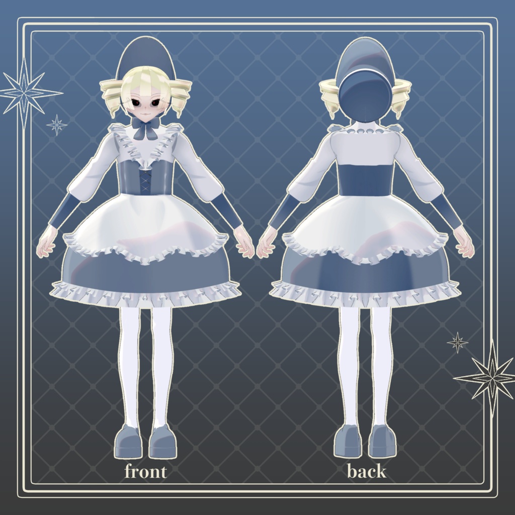 【衣装つき】VRChat用3Dアバター『ステリーン/suterine』