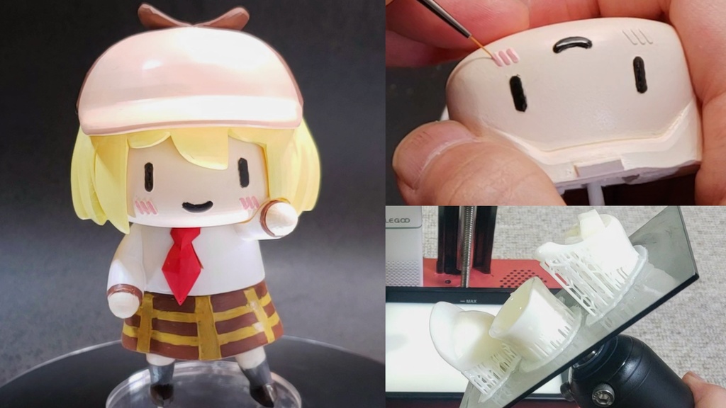 【無料データ】3Dプリンター用 Smol Ame【アメリア・ワットソン】