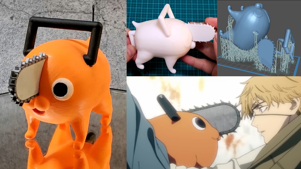 【3d printer data free】3Dプリンター用Pochita 無料データ【チェーンソーマン ポチタ】