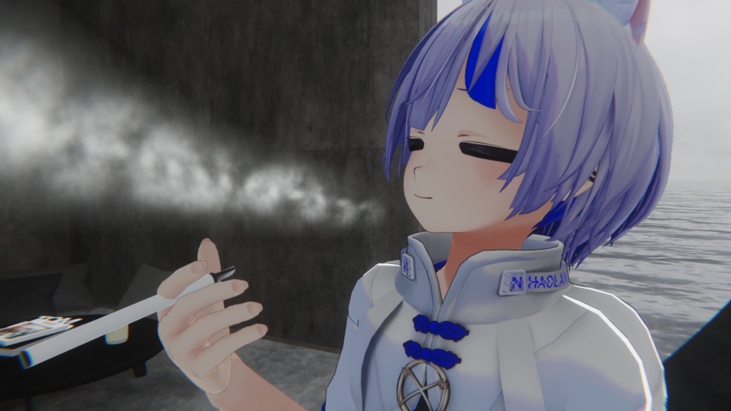 【VRChat想定】水蒸気タバコ(Vape)ギミック【MA対応】