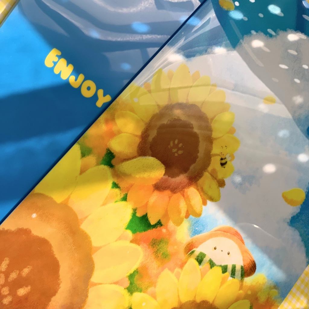 A4クリアファイル 季節のシマエナガ/夏ver