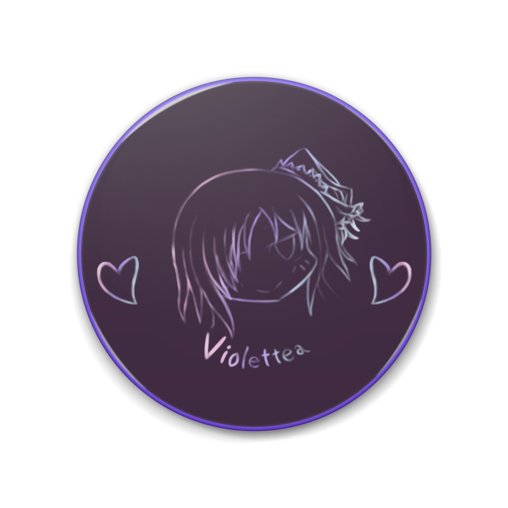 『ジェムチュテレール』デコチョコ缶バッジ【ヴィオレッタフェクシオン ver.】