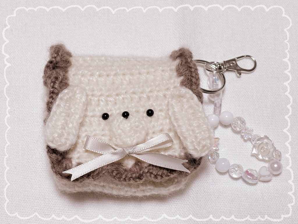 【一点のみ】ハンドメイド*子犬のマルチポーチ*