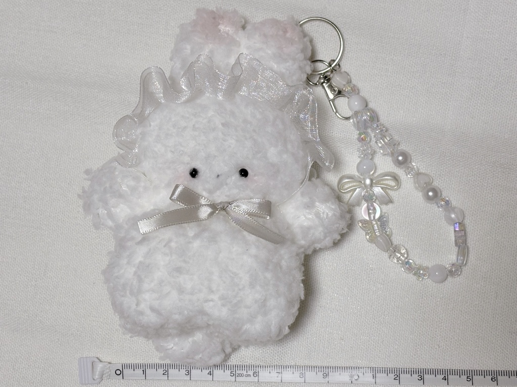 【一点のみ】ハンドメイド*うさぎのマスコットキーホルダー*