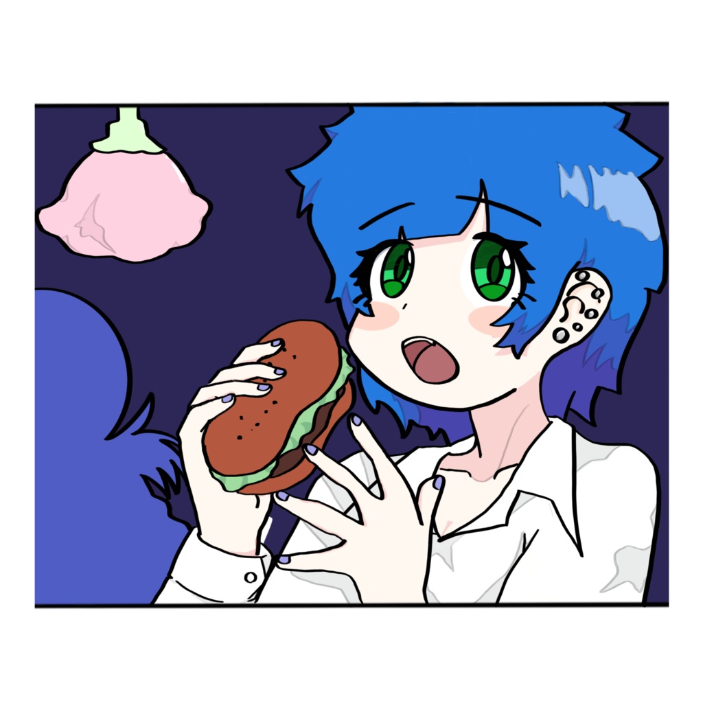 すずらん　ハンバーガー　ステッカー