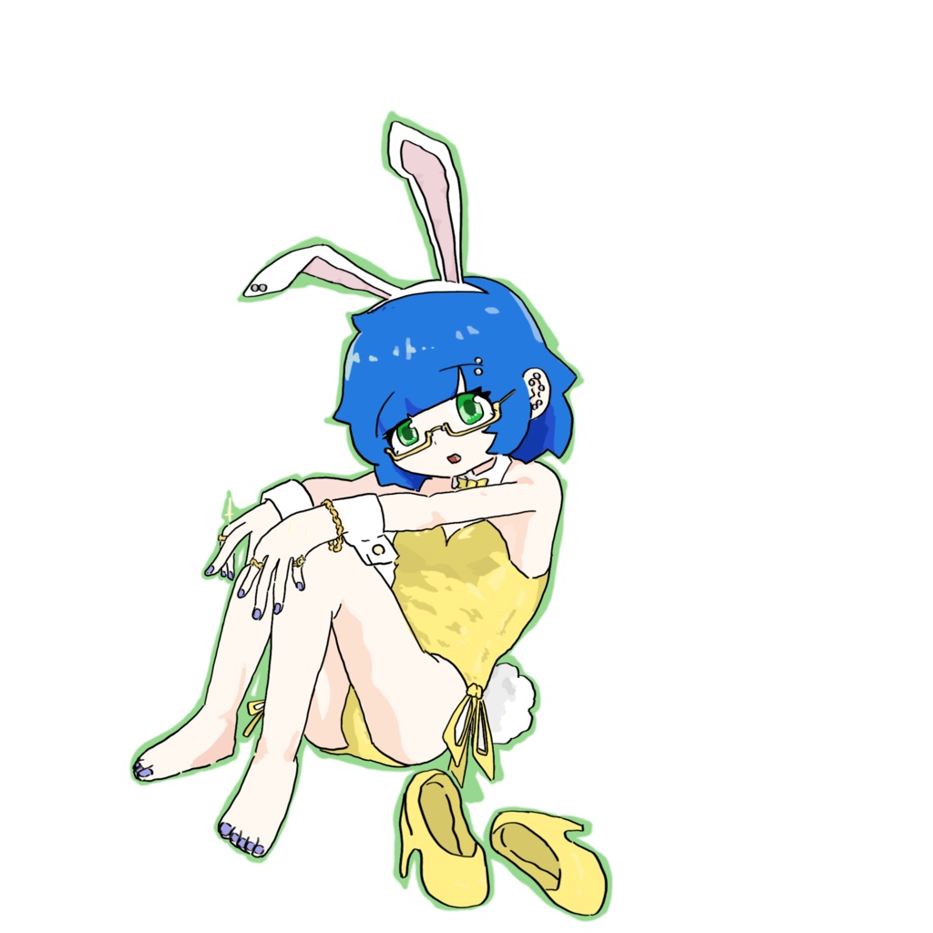 すずらん　バニー　ステッカー