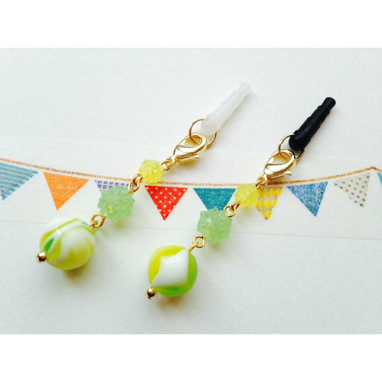 こんぺいとうと飴玉のイヤホンジャックアクセサリー