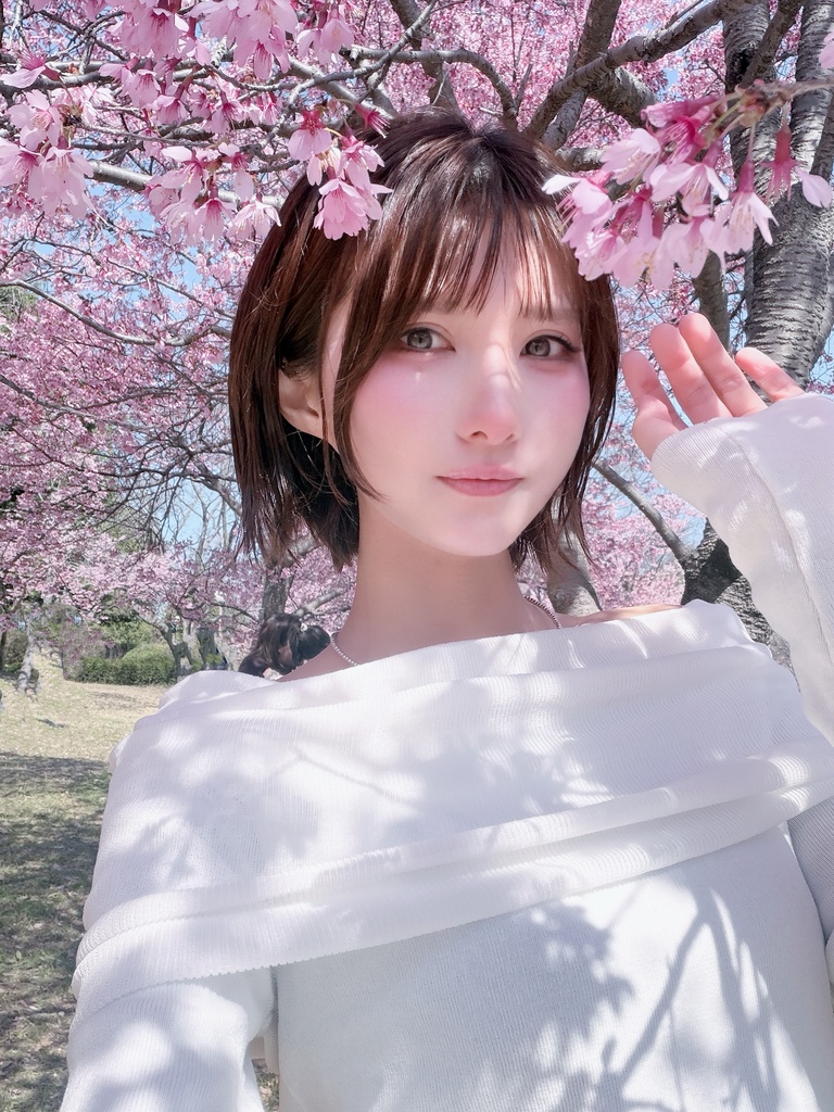 ショート×桜チェキ