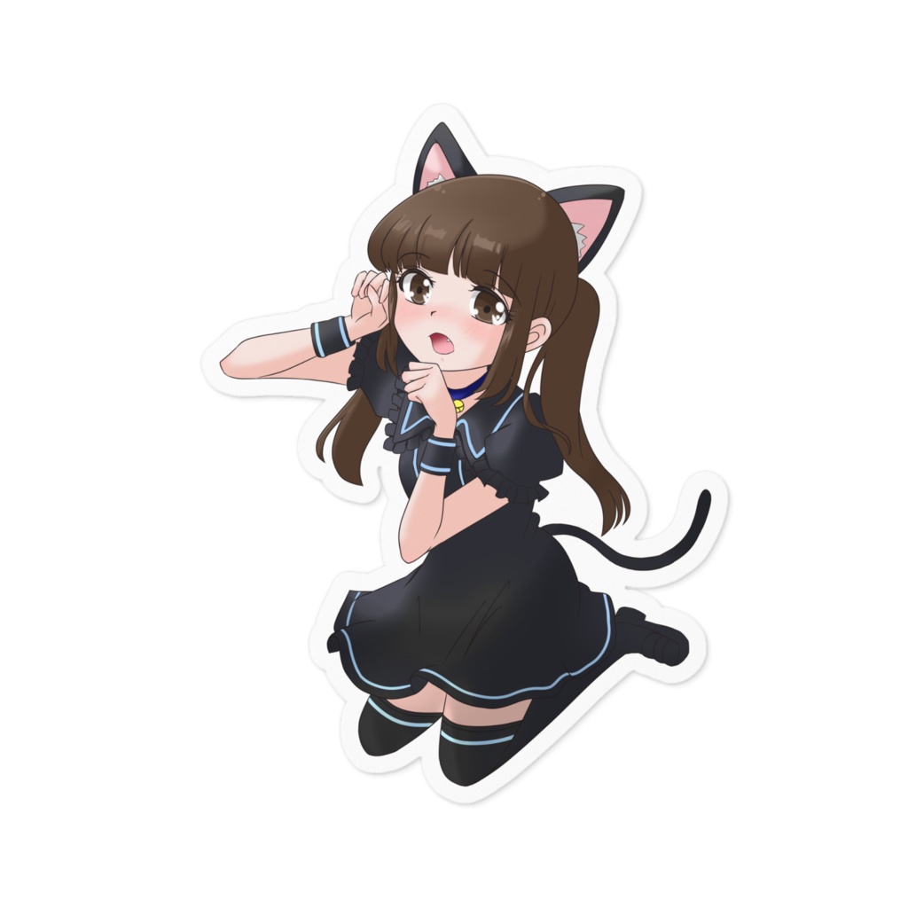 ステッカー　猫みちる