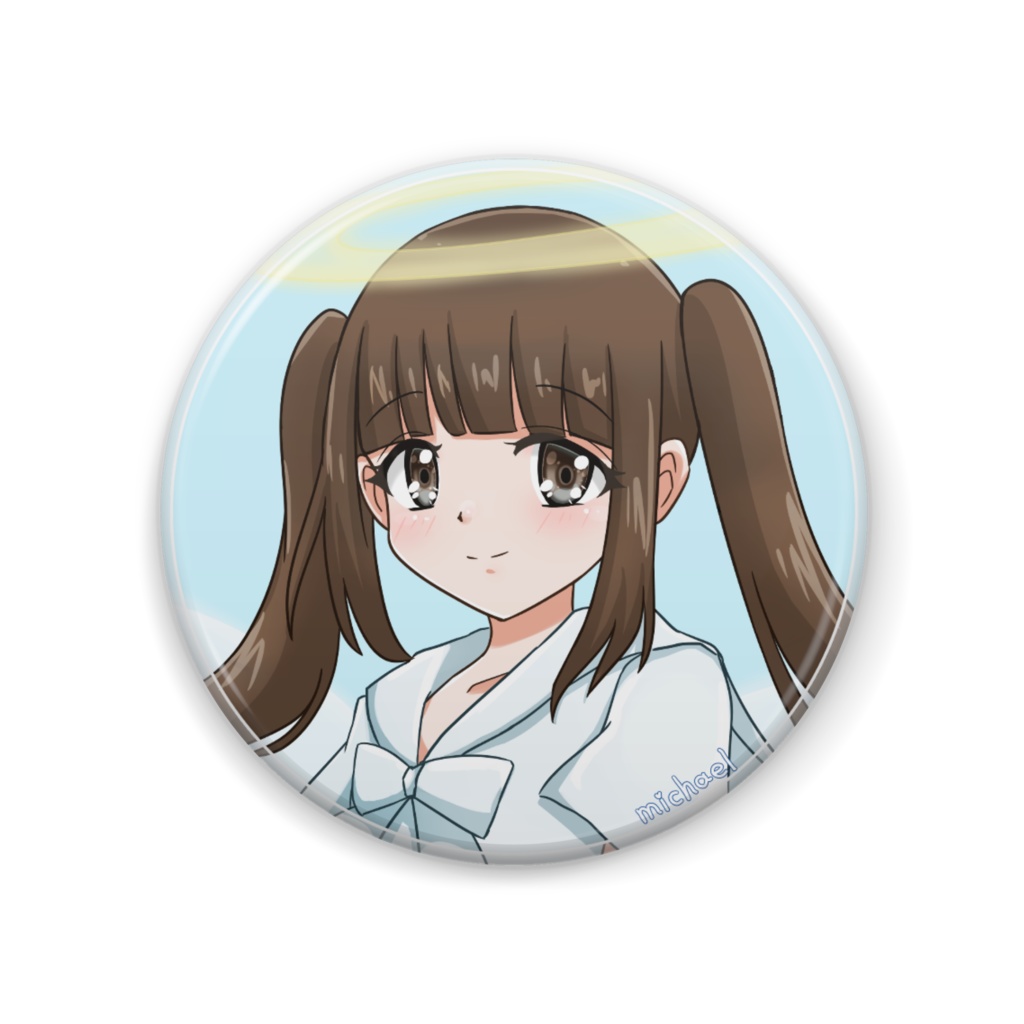 缶バッジ　天使みちる１