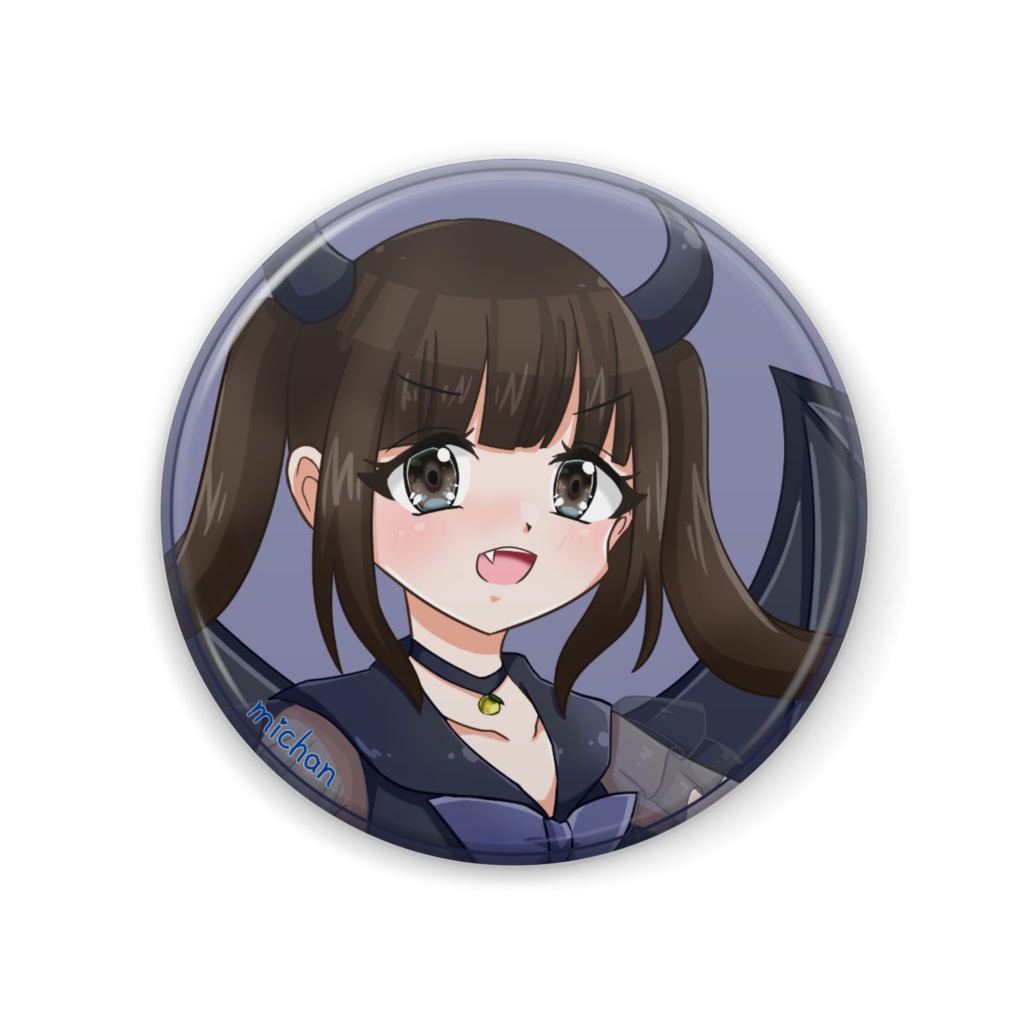 缶バッジ　悪魔みちる１